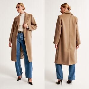 Abercrombie & Fitch The A&F Dad Coat in Camel XS Petite Fall Winter Pinterest